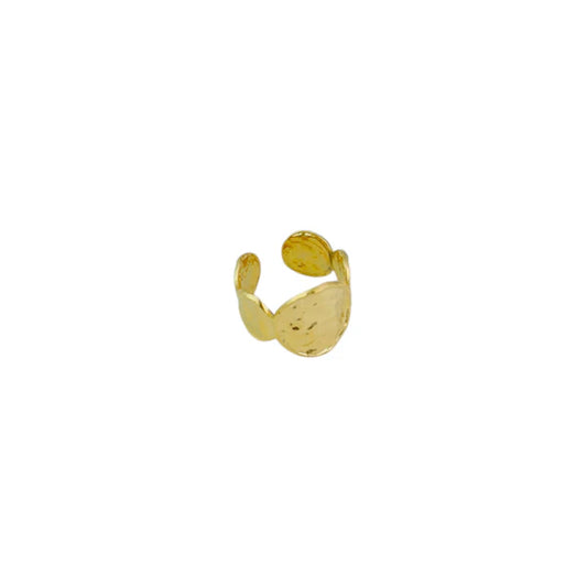 Hammered ring gold