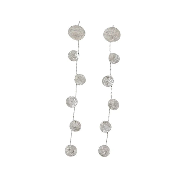 Hanging dots earrings silver
