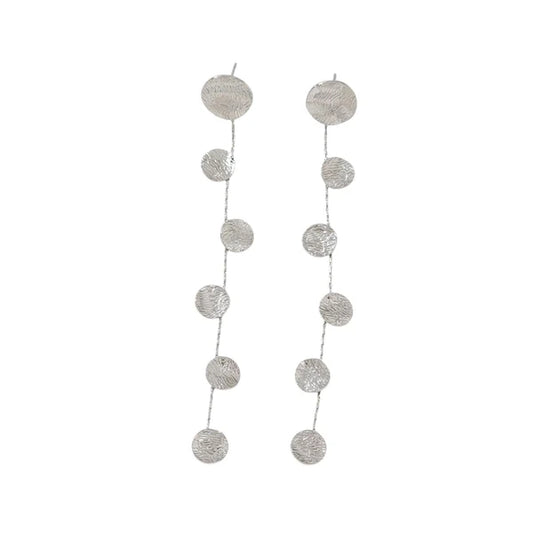 Hanging dots earrings silver
