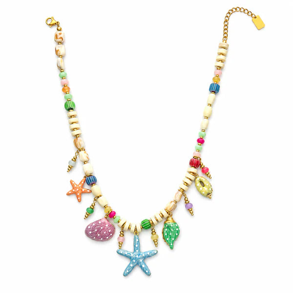 Happy seastar beads necklace
