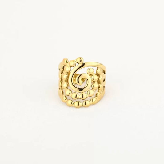 Ibiza spiral ring gold