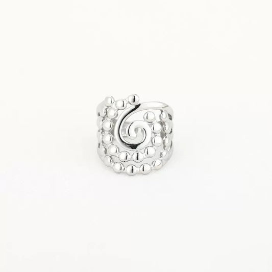 Ibiza spiral ring silver