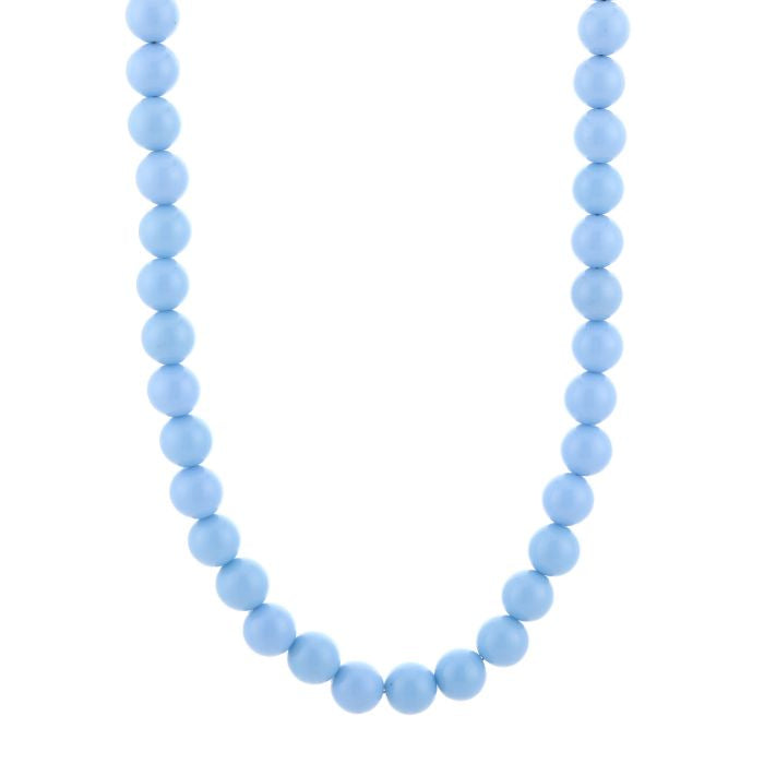 Bead necklace blue