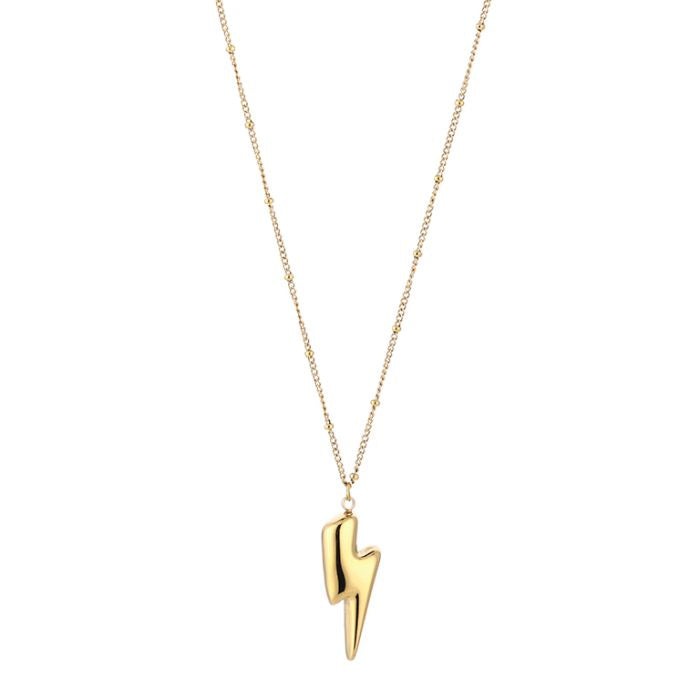 Lightning necklace gold