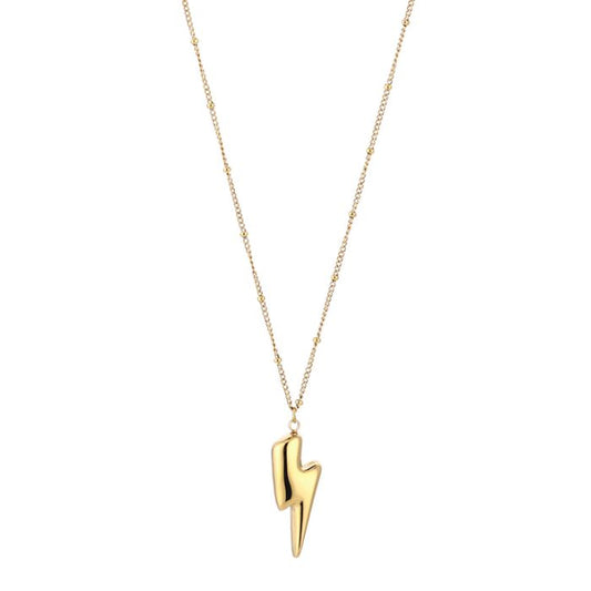 Lightning necklace gold