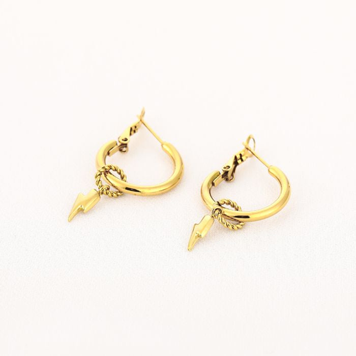 Earring lightning gold