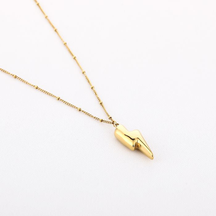 Lightning necklace gold