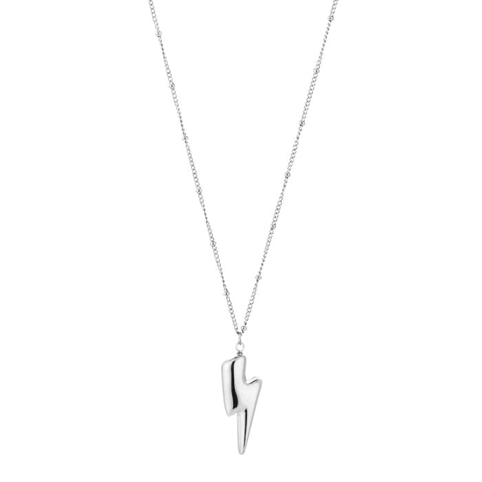 Lightning necklace silver