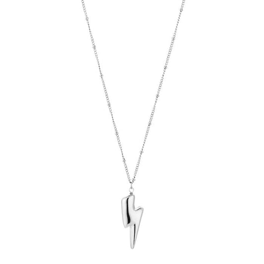 Lightning necklace silver