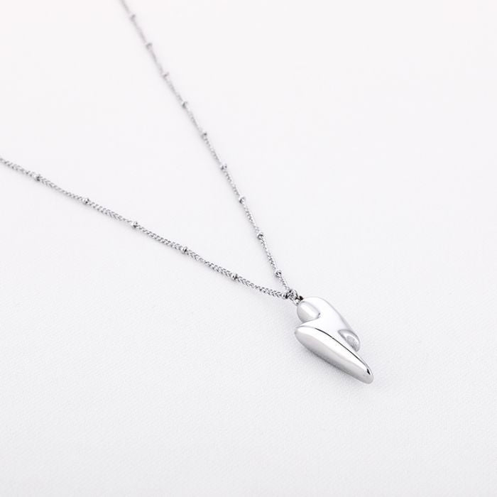 Lightning necklace silver