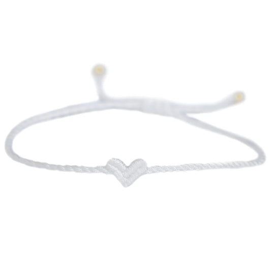 Little heart bracelet white