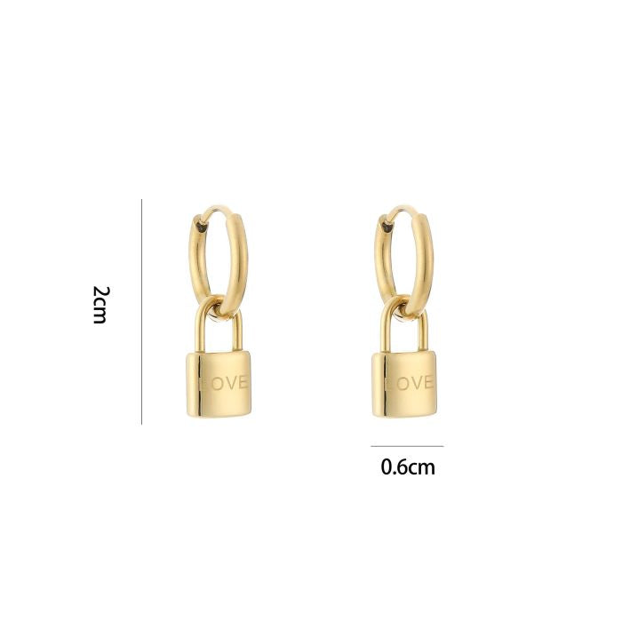 Little lock earring gold