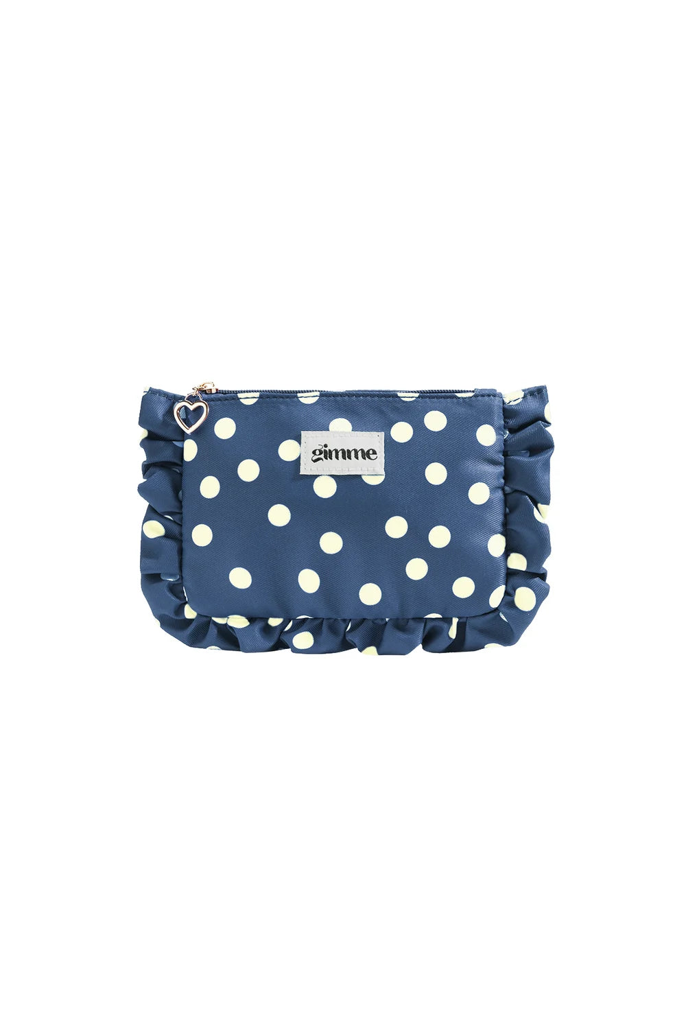 makeup bag polka blue