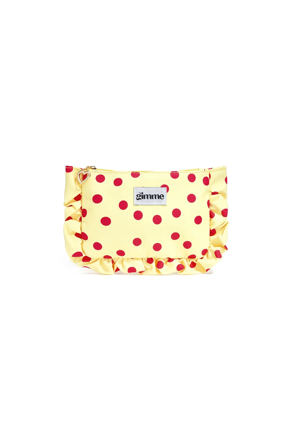 makeup bag polka yellow