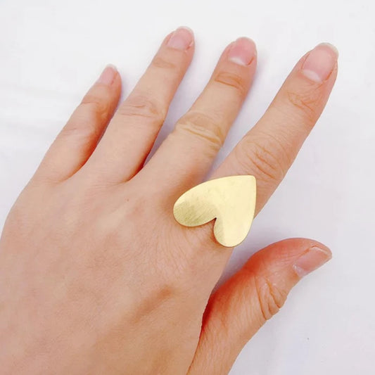 mat heart ring gold