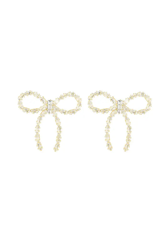 Merry bow earrings gold