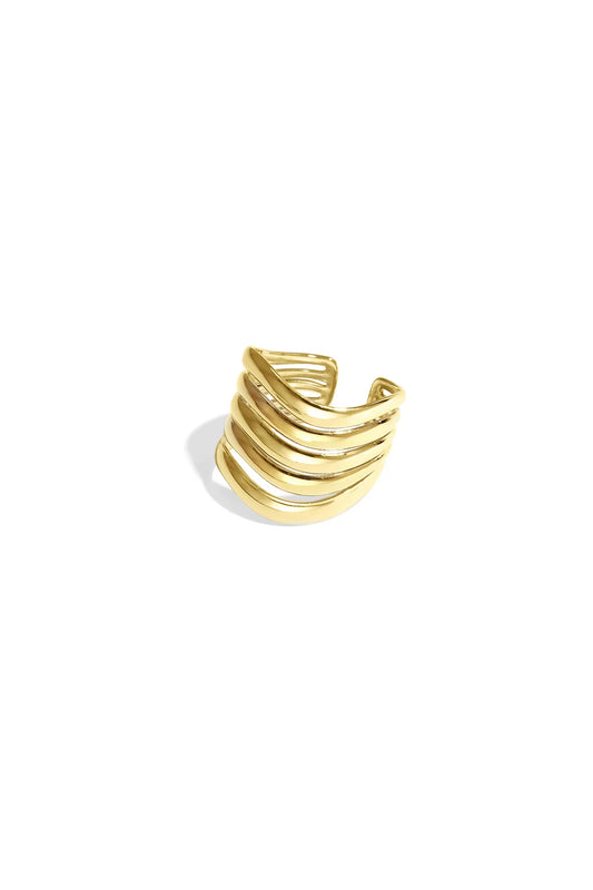 multi layered ring gold