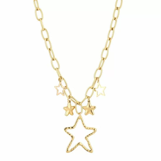 Necklace charms star XL gold