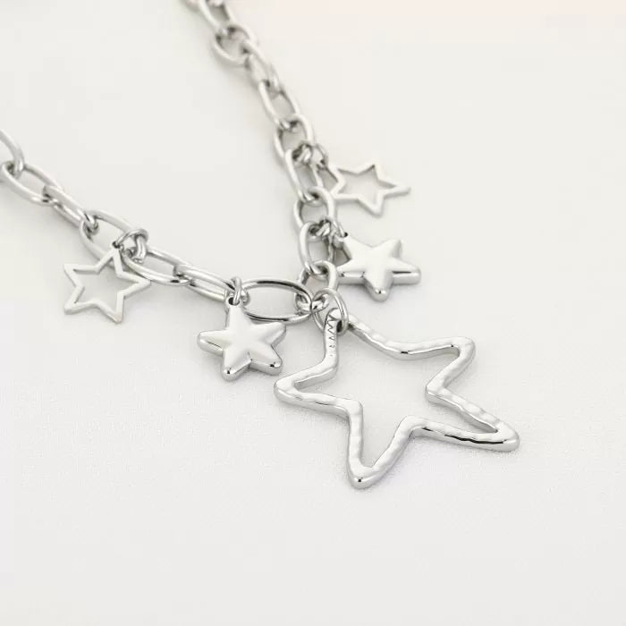 Necklace charms star XL silver