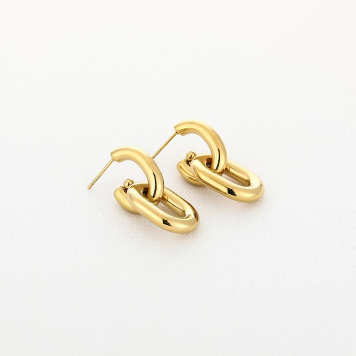 Earring oval chique gold