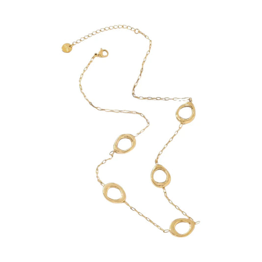 Oval necklace gold
