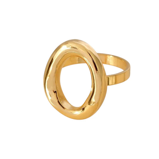 Oval ring small gold