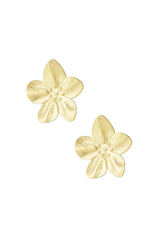 Petal pop earrings gold