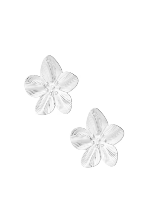 Petal pop earrings silver