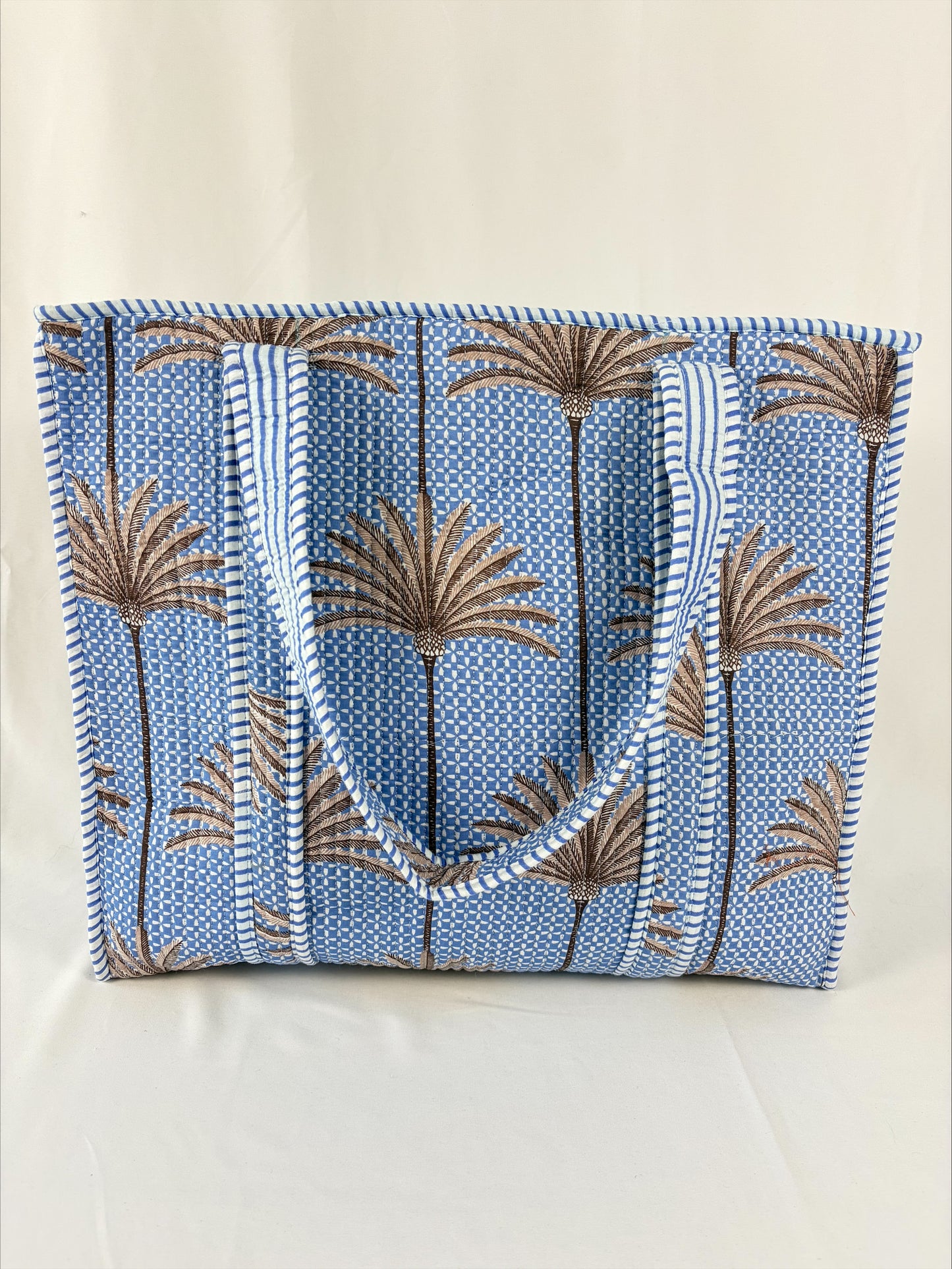 Blue palms shoulder bag