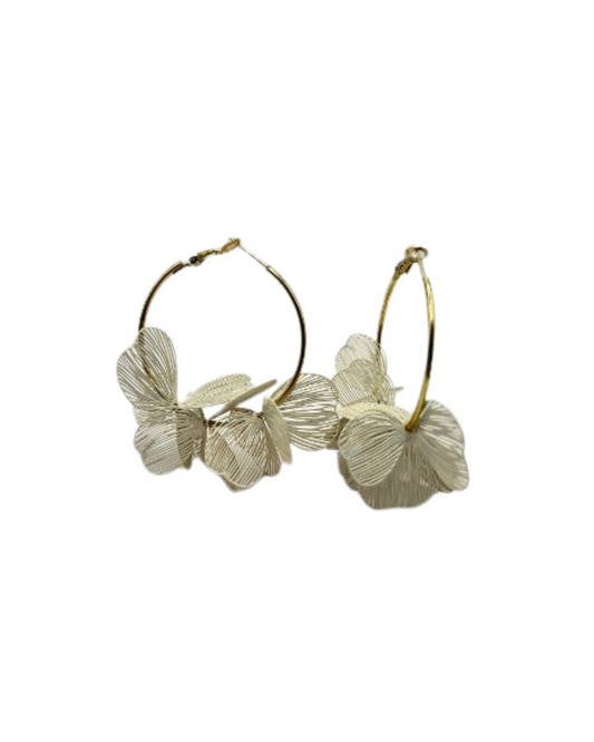 Flower power earrings white gold