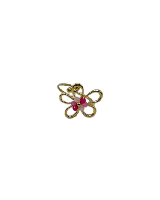 Happy flower ring pink gold