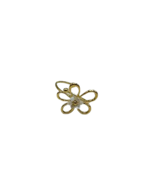 Happy flower ring white gold