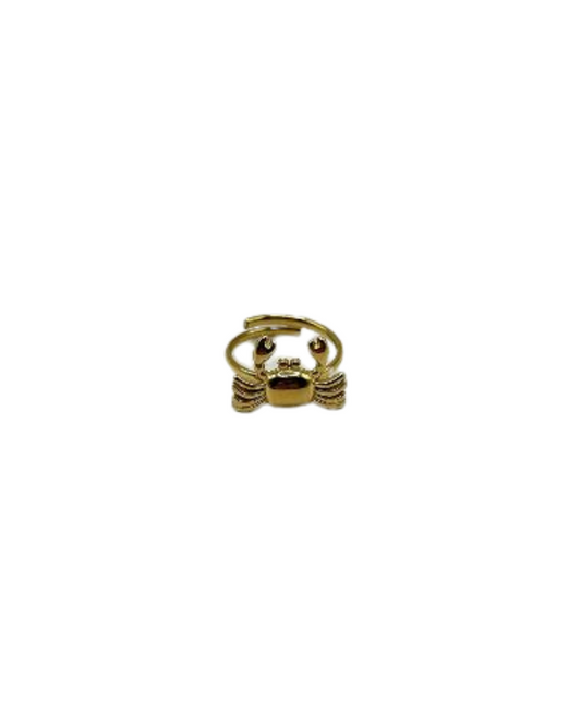 Happy crab ring gold