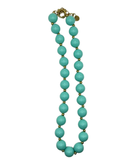 Beads necklace blue