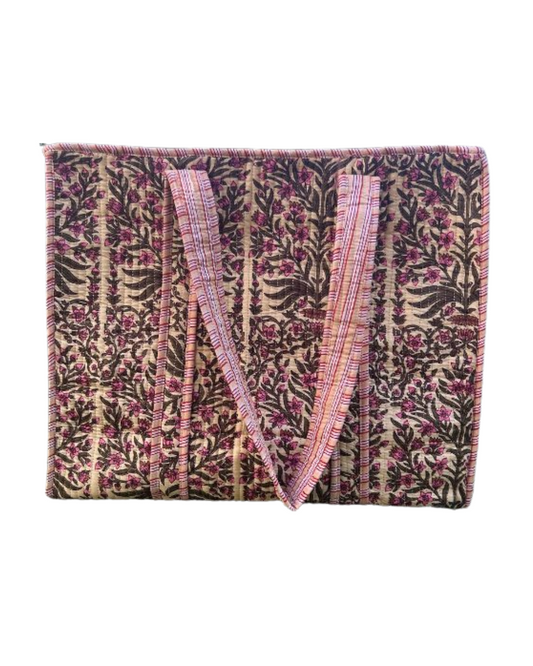 Pink flower shoulder bag yellow