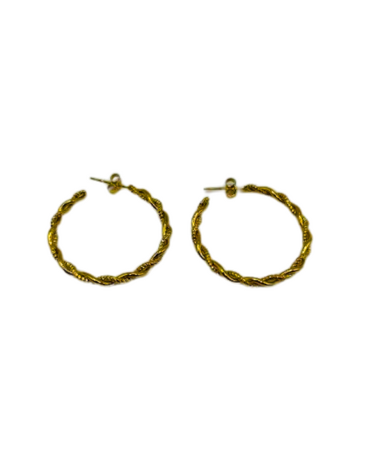 Spiral earrings small gold