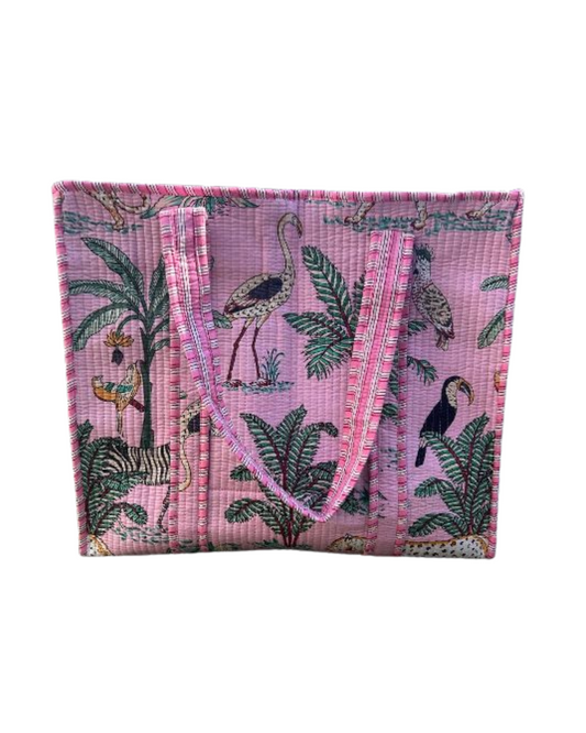 Tropical pink shoulder bag