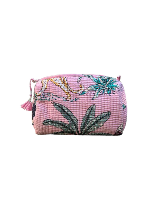 Tropical pink toiletry bag M