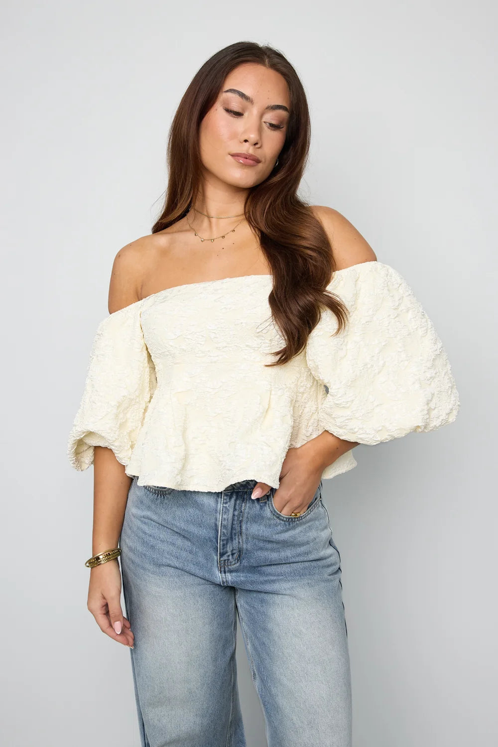 Puff sleeve top