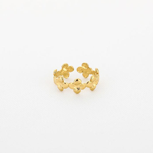 Ring small flowers gold