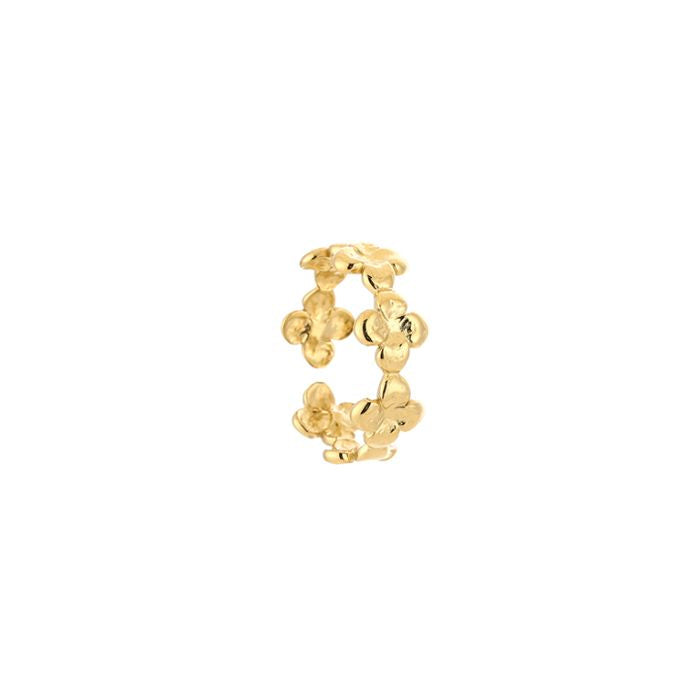 Ring small flowers silver