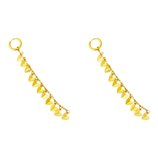 Sparkling love earrings gold