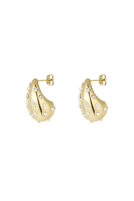 Spice  it up drop earrings gold