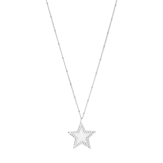 Starry sky necklace long silver