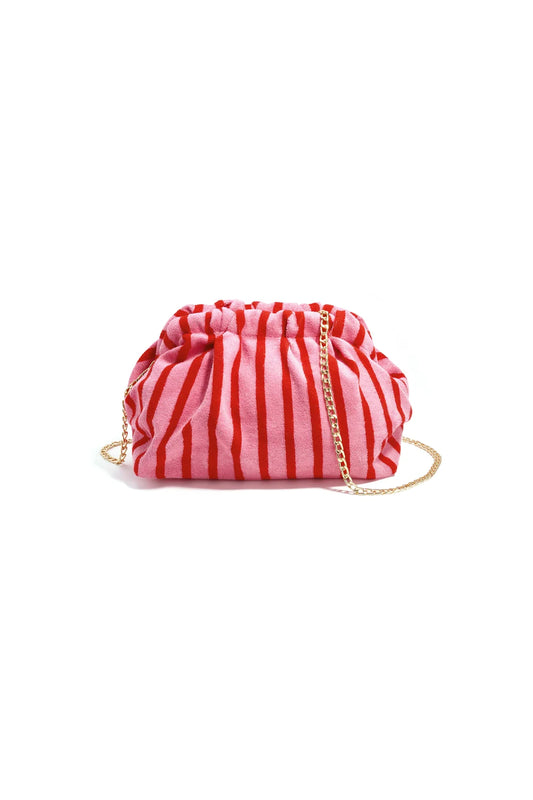 Striped bag pink red