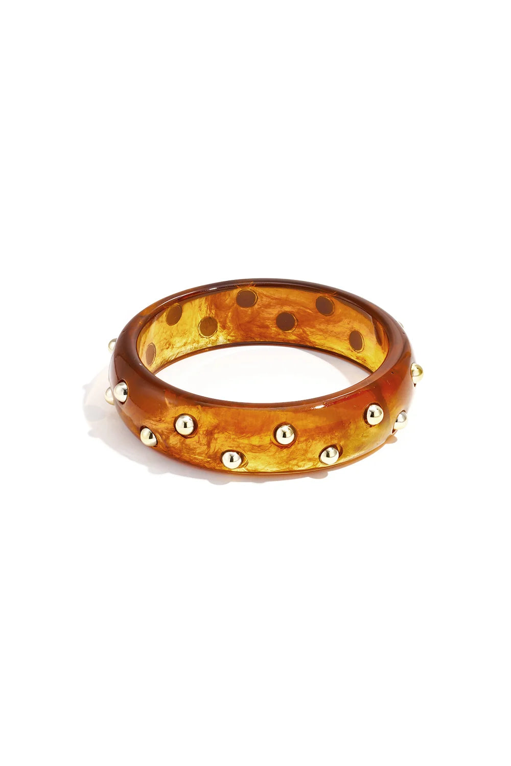 Bangle stud pale amber