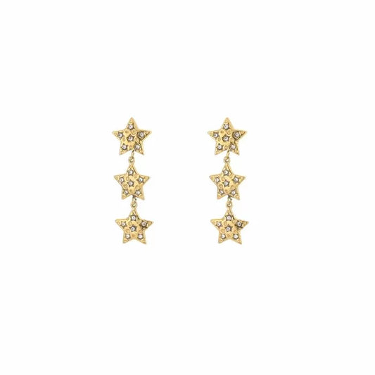 Twinkle little stars earrings gold