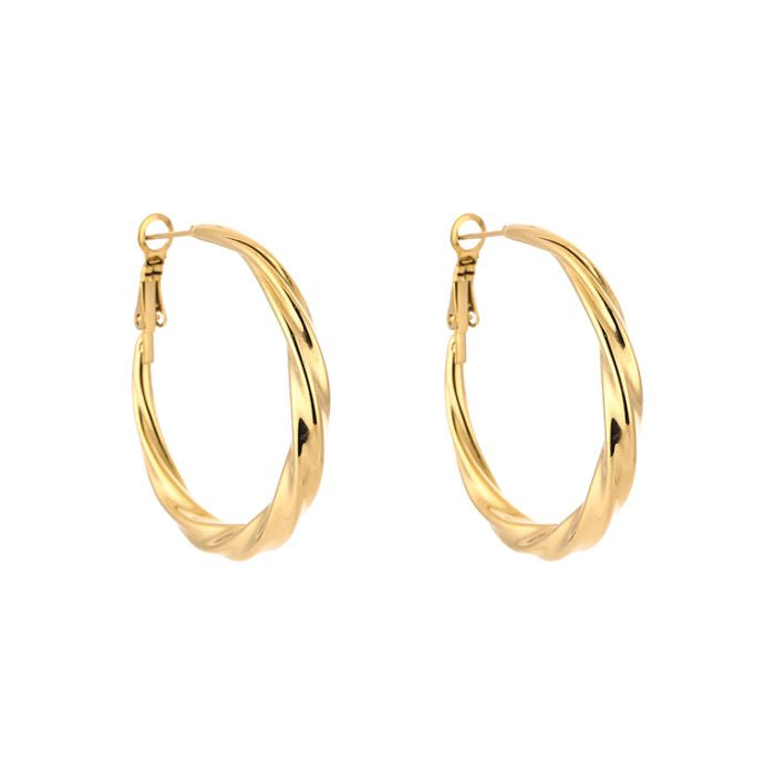 Twisted hoops gold