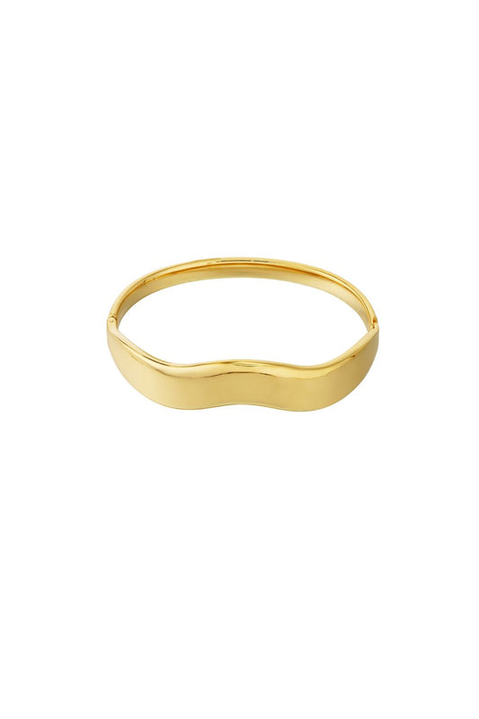 Wavy bangle gold