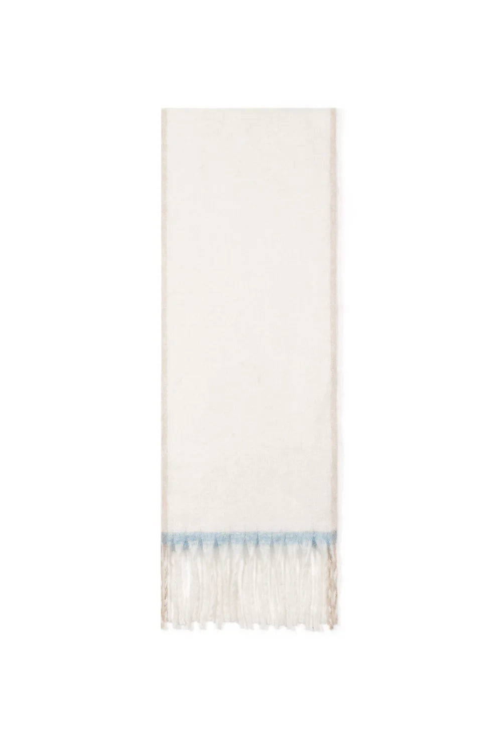 Winter scarf simple white/blue